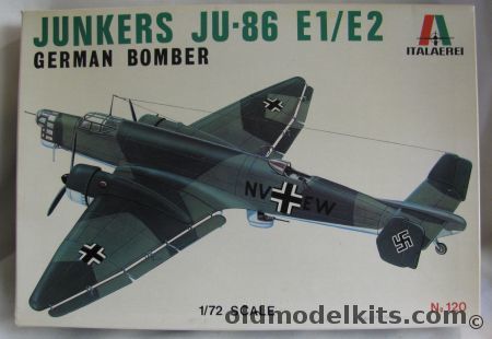 Italeri 1/72 Junkers Ju-86 E1/E2 Radial Engine Bomber - Stalingrad 1942 or Neubranchenburg 1940, 120 plastic model kit